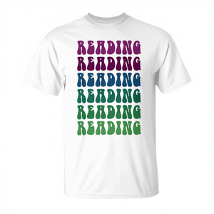 T-SHIRT RETRO READING TEACHER LIBRARIES VIBES READING TEACH - Product Image 3