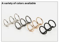Metall 3-Ring-Binderinge 20mm 30mm Loseblatt-Kalenderringe für DIY Notizbücher & Planer (Silber/Gold Anpassbar)