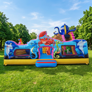 Winsun - Pista de Obstáculos Inflable para Niños, Parque Infantil al Aire Libre con Temática de Pulpo, PVC Ignífugo, Castillo Hinchable Personalizado, Casa de Brinco - Product Image 1