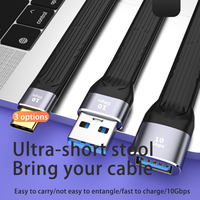 Câble court USB 3.1 Gen 2 TYPE-C vers USB, transfert de données 10GBps, charge rapide 5A, adapté au boîtier de disque dur portable