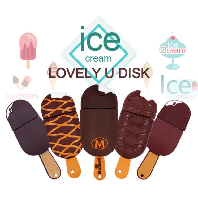 Custom PVC Ice Cream 32GB USB Pendrives for Promotional Gifts