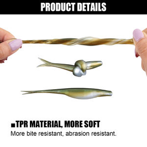 Spinpoler Leurre De Pêche Split Queue 12cm TPR Jerk Minnow Doux Jerkbait Drop Shot Artificielle En Plastique Eau Salée Swimbait Bass <span class=keywords><strong>Truite</strong></span> - Product Image 3