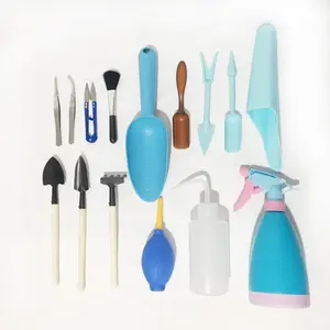 Kit de herramientas para jardín, pala rastrillo para maceta, cepillo rociador, 15 Uds.