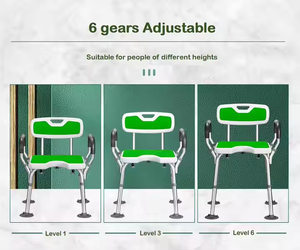 वयस्क स्नान कुर्सी के लिए समायोज्य अक्षम शॉवर कुर्सी बाथरूम सुरक्षा उपकरण - Product Image 3