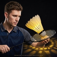 Volant de badminton professionnel SUNEYE, modèle d'entraînement, plumes d'oie, tête en plastique expansé, LED, SB003