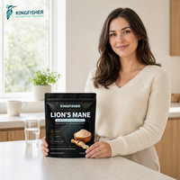 Poudre de champignon Crinière de lion en marque blanche, sachet de 300g, extrait d'Hericium Erinaceus pour la santé cérébrale, la concentration et le bien-être