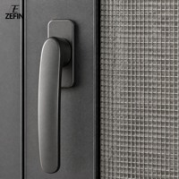 Sistema de Ventanas Abatibles de Aluminio con Marco Delgado Moderno, Ventanas Residenciales Impermeables con Pantalla Invisible