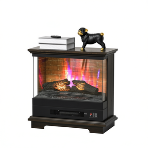 Cheminée électrique Db 26 pouces 1400W avec flamme LED, télécommande, en acier, autoportante pour usage domestique - Product Image 1