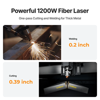 Cortadora CNC XTool MetalFab, 400 mm/s, Módulo de Corte Láser de Metal de Acero al Carbono de 10 mm para Soldadora MetalFab
