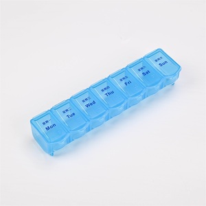 High Quality Portable Mini Rectangular Plastic <b>Pill</b> Organizer 7 Days Small PP <b>Pill</b> <b>Box</b> with Braille for Storage and <b>Promotions</b> - Product Image 3
