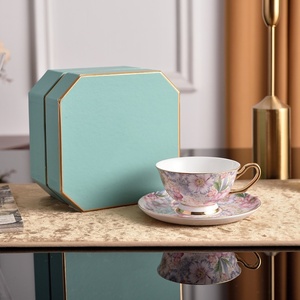 High Quality Luxury bone china cup nad saucer Dinnerware <b>Set</b> Tableware <b>Gift</b> <b>Set</b> Customizable - Product Image 4