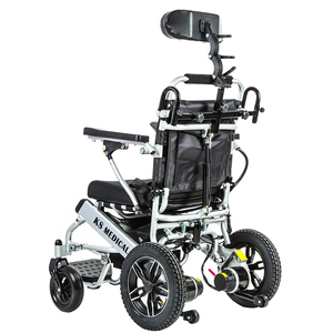 Silla de Ruedas Eléctrica Reclinable Manual KSM-601MR con Reposabrazos Ajustables y Batería de Litio de 24V, para el Cuidado de Pacientes en el Hogar - Product Image 3