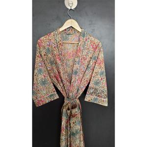 Vestido de Playa Vintage de Talla Grande, 100% Algodón, Estampado Floral, Suave y Cómodo, Largo hasta la Rodilla, Estilo Bata, para Verano - Product Image 2
