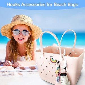 <strong>Insert</strong> Charm Carabiner Keychain Compatible with Beach Tote Bag Accessories for Bog Bags Eva Beach Bag <strong>Croc</strong> - Product Image 2