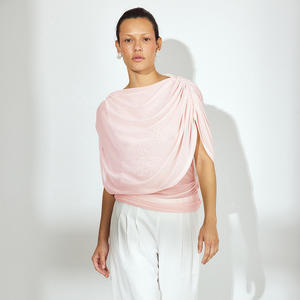 Vêtements élégants pour femmes, cape sexy, haut ample pour fille, boutique tendance, châle décontracté, mode irrégulière, t-shirt sans manches ample - Product Image 4