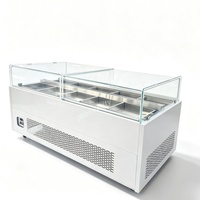 Vitrina Refrigerada Multifuncional para Exhibición de Postres, Sashimi, Frutas, Yogur, Pasteles y Sándwiches