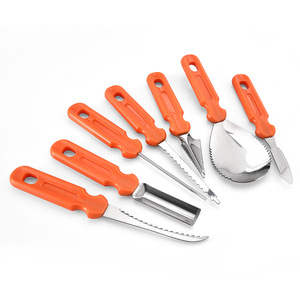 Stainless Steel Pumpkin Carving Knife Set 6 Pieces Multi Function Fruit Vegetable Tools For Halloween DIY Carving - Product Image 5