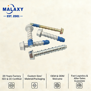 Vis à béton MALAXY M8*100 à tête hexagonale à bride galvanisée à forte adhérence - Product Image 3