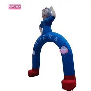 Promotion Factory Outdoor Advertising 4mh Cartoon Character Arch Inflatable Sarah Abraham gate for sale