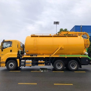 フルリモコン式いすゞギガ20m³真空式汚物タンク車360 °   イタリア製JUROP真空ポンプ搭載油圧回転クレーン - Product Image 4