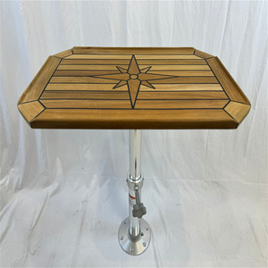 Tablero Rectangular de Madera de Teca con Patrón de Estrella, 375x600 mm, Bordes Rectos, Accesorios Marinos Populares para Yates, Patio, Exterior - Product Image 1