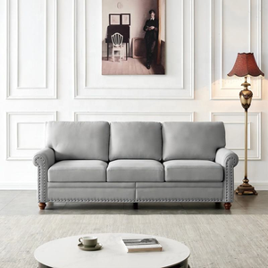 أريكة منتصف القرن 3 مقاعد لغرفة المعيشة غرفة نوم المنزل والمكتب معتنقة وسادة لينة نمط الرجعية الأثاث هو الأكثر مبيعا - Product Image 1