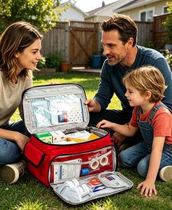 First-Aid Kit Oxford Cloth Waterproof Large Capacity Portable Storage <b>Bag</b> Multi-Compartment <b>Medical</b> <b>Bag</b> Home Travel - Product Image 2