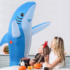 زي حيوان قرش قابل للنفخ للهالوين تأثيري حفلة نفخ الهواء زي فاخر للكبار - Product Image 4