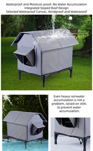 USMILEPET, лидер продаж, большой дом для кошек, изолированный, защищенный от атмосферных воздействий дом для кошек для диких кошек, спасательная дверь, приподнятый, складной - Product Image 4