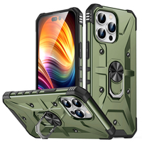 Vente en gros coque antichoc robuste pour iPhone 17 15 14 13 12 11 Pro Max 8 7 6s Plus SE porte-anneau magnétique en métal couverture arrière