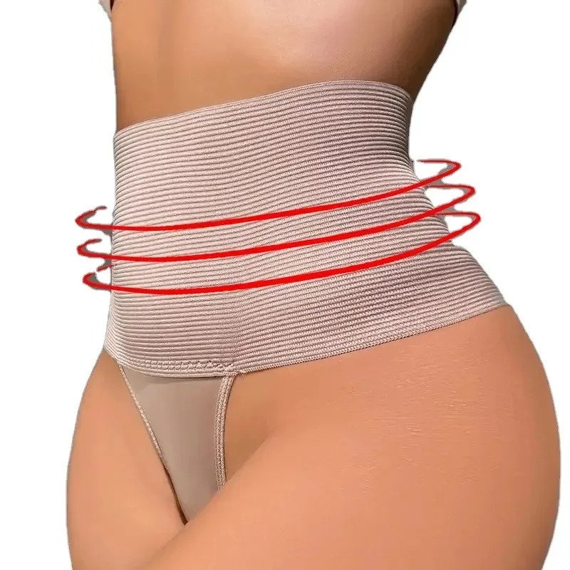 Culotte de contrôle à taille haute pour femmes String élastique respirant et confortable pour intimes Lingerie pour femmes Sous-vêtements