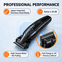 Cortadora de Pelo Recargable para Barbería, 180 Minutos de Autonomía, Motor BLDC de 7200 RPM, Aleación de Aluminio, Tipo C, Recortadora de Pelo, Suministro de Fábrica OEM ODM