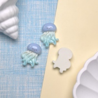 100 piezas de dijes de resina planos con forma de peces, caballitos de mar y pingüinos, ideales para decoración de teléfonos y accesorios de joyería DIY