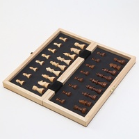 Magnetisches Klappbares Holz-Schachspiel Lehrreiches Brettspiel für Erwachsene und Kinder - Geburtstagsgeschenk