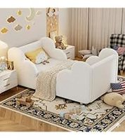Lit Tatami à Deux Niveaux pour Enfants, Lit de Sol pour Tout-Petits, Lit de Sol pour Enfants, Lit de Sol Convertible pour Chambre et Salon