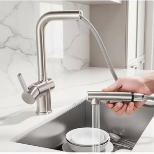 <span class=keywords><strong>Grifos</strong></span> de Cocina Monomando de Alto Flujo con Caño Extraíble Sin Contacto, <span class=keywords><strong>Grifos</strong></span> Mezcladores para Lavabo Antisalpicaduras - Product Image 1
