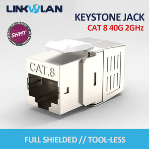 Linkwylan KJ169 40G Cat <span class=keywords><strong>8</strong></span> Keystone Jack 2000MHz Cat8 Module Keystone <span class=keywords><strong>RJ45</strong></span> Cat8 prise pour plaque frontale et panneau <span class=keywords><strong>de</strong></span> raccordement - Product Image 3