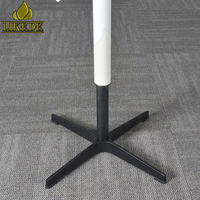 Métal noir aluminium jambe croisée hauteur de levage réglable pivotant café salle à manger café école jambe de Table
