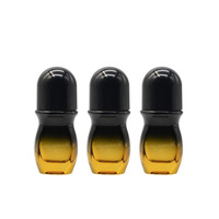 Usine Rechargeable Roll on Bottle 30ML 50ML Bouteille En Verre De Luxe pour Huile Essentielle/Emballage De Soins De La Peau Avec Boule En Plastique