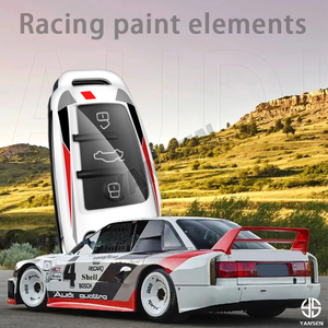 Étui de protection pour <span class=keywords><strong>clé</strong></span> de voiture style course compatible avec A3 A4 B8 B9 A6 C6 C7 Q3 Q5 Q7 TT, coque de protection intelligente pour télécommande, <span class=keywords><strong>porte</strong></span>-clés - Product Image 3