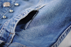 Vente en gros sur mesure Jean long pour femmes Punk Denim longueur régulière rivet ado <span class=keywords><strong>Veste</strong></span> en jean uni - Product Image 5
