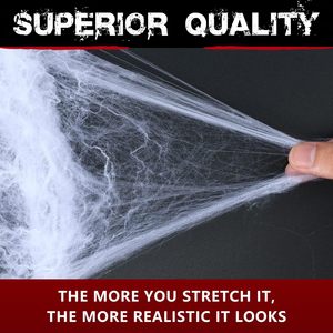 <span class=keywords><strong>Ragnatela</strong></span> da 93 mq per Halloween, Decorazione Spaventosa Fai-da-Te con 30 Ragni Finti in Omaggio per Feste di Halloween all'Interno e all'Esterno - Product Image 6