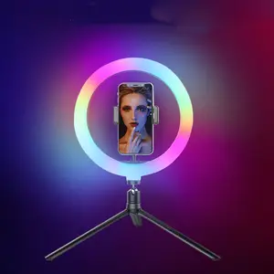 Anneau lumineux <span class=keywords><strong>LED</strong></span> pour Selfie, 32cm, variable, rvb, couleur, 13 pouces, <span class=keywords><strong>MJ33</strong></span>, anneau lumineux doux pour appareil photo, téléphone, photographie, vidéo - Product Image 1