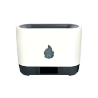 Humidificateur USB en plastique 4-en-1 à diffusion froide, avec horloge, son d'ambiance et minuterie, pour huiles essentielles et arômes, idéal pour l'export.