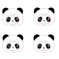 Porte-clés en peluche Panda multi-styles en gros pour l'inventaire des boutiques de cadeaux