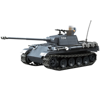 Almanya Orta Boy Tank DIY Yapım Blokları Setleri 1180 parça 2. Dünya Savaşı Askeri Koleksiyon Modeli Ordu Oyuncağı Silahlar ve Asker Figürleriyle