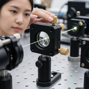 Precision Optical Lens Mount CNC Machined Aluminum Black Anodized Adjustable Lens Holder for Laser Alignment - Product Image 2