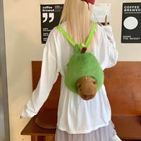 Sac à dos en peluche mignon en forme de capybara, nouveau design tendance, sac d'école de maternelle pour enfants