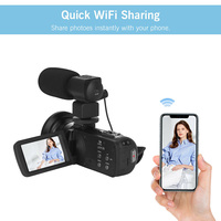 Appareil photo numérique 4K 48MP avec zoom numérique 18X, écran tactile 3,0 pouces, autofocus, filtre beauté, Wi-Fi pour l'enregistrement vidéo quotidien et les voyages