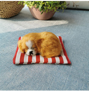 Köpek uyku yardım oyuncak kalp yendi köpek peluş dolması interaktif gerçekçi uyku solunum köpek oyuncak - Product Image 3